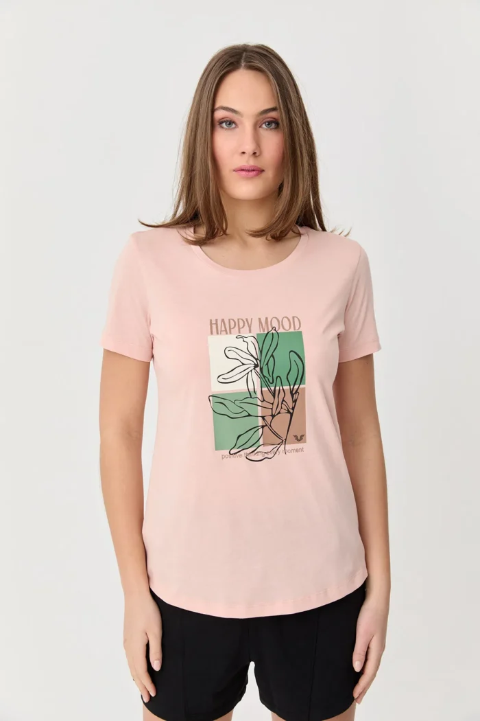 bilcee kadin pamuklu baskili t shirt 61514 kadin spor tisort bilcee 0 aramakelimeleri 124968 51 B