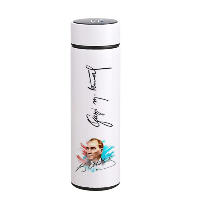 filtreli dijital gostergeli celik termos 450mlt 32743 59 B