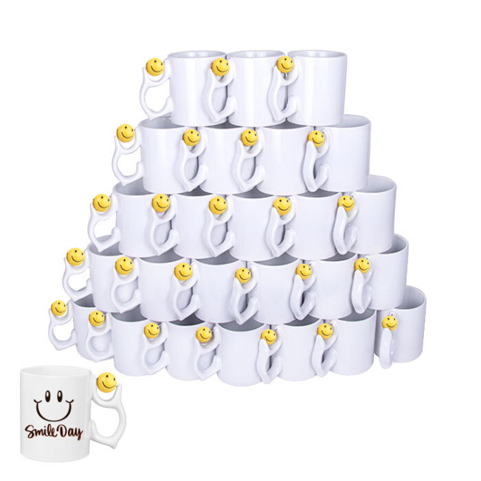 sublimasyon emoji porselen beyaz kupa bardak 32783 56 B
