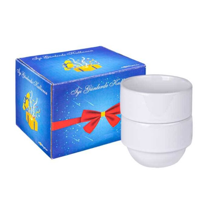 sublimasyon porselen beyaz derin kase 2li paket 37686 63 B