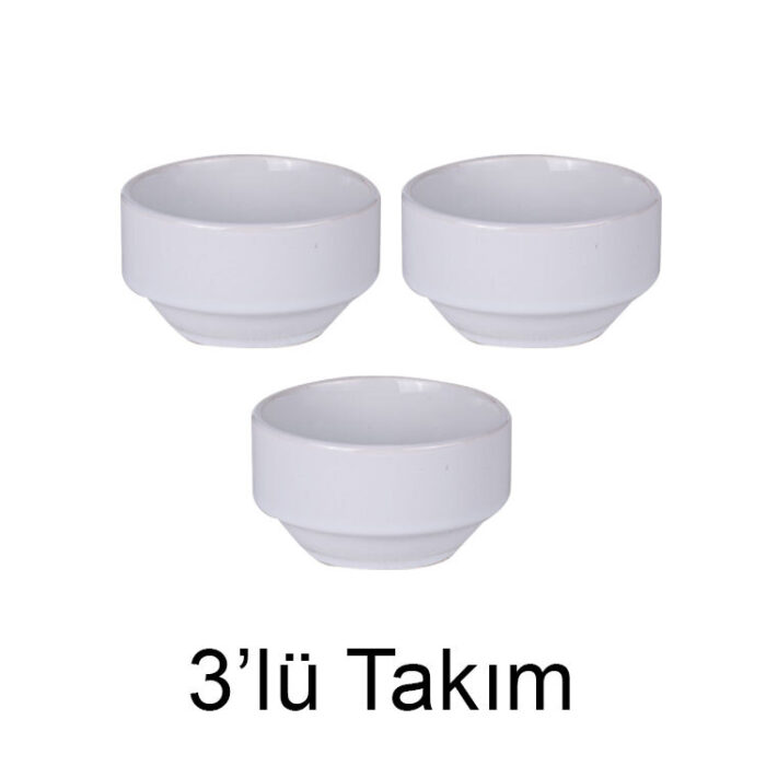 sublimasyon porselen beyaz kase 3lu paket 37690 63 B