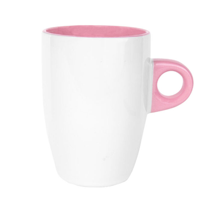 sublimasyon porselen pembe latte kupa bardak kutulu 32343 58 B