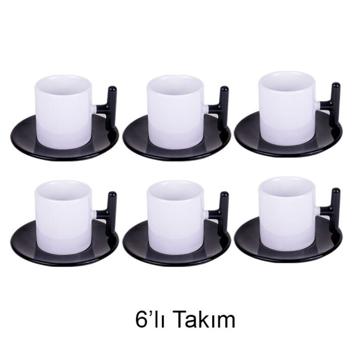 sublimasyon t kulplu turk kahvesi fincan takimi 6li siyah takim 37620 63 B